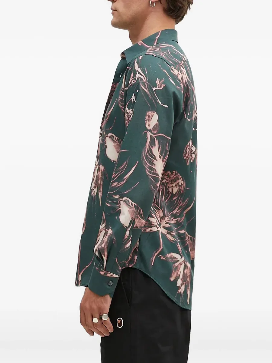 floral-print long-sleeved shirt 4