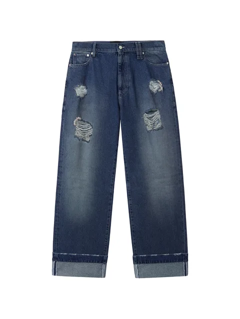 distressed jeans