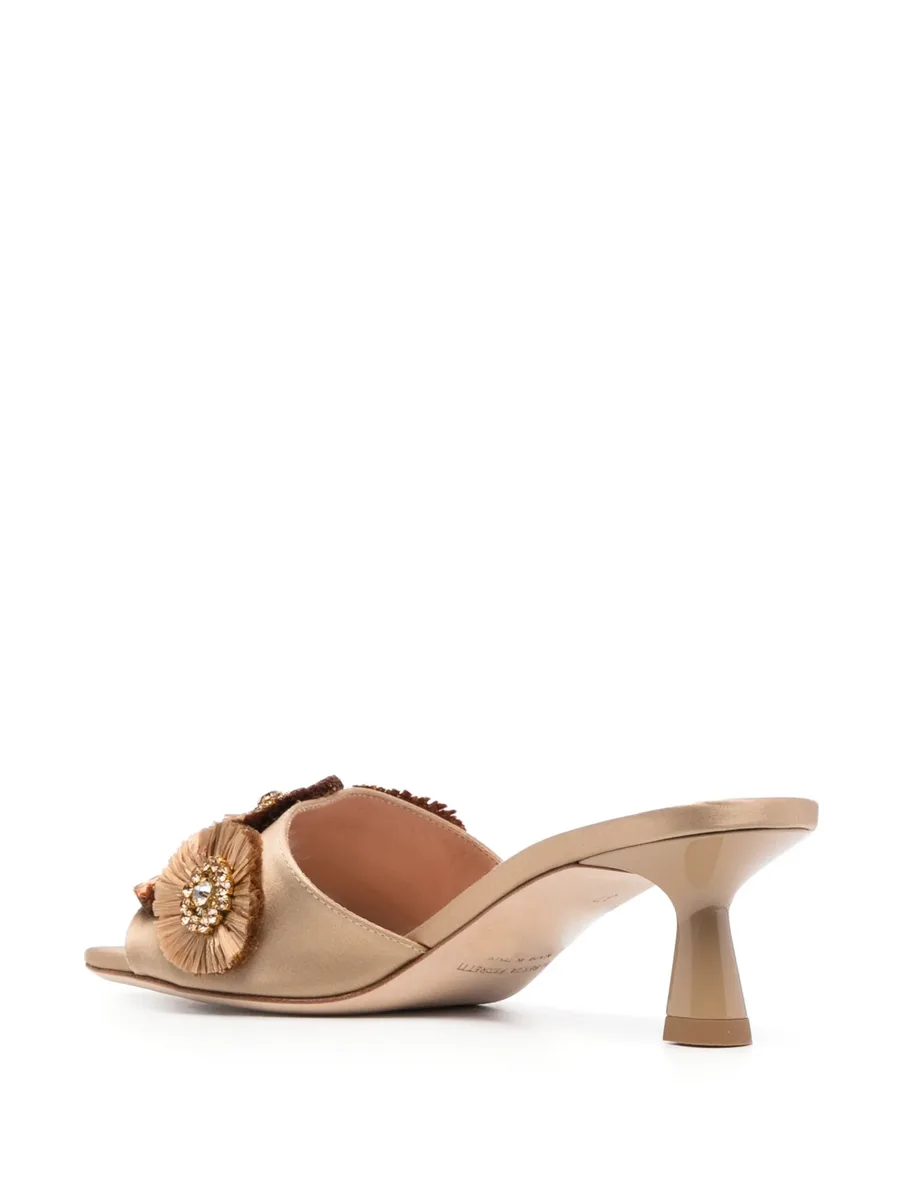 55mm floral-appliqué leather sandals 6