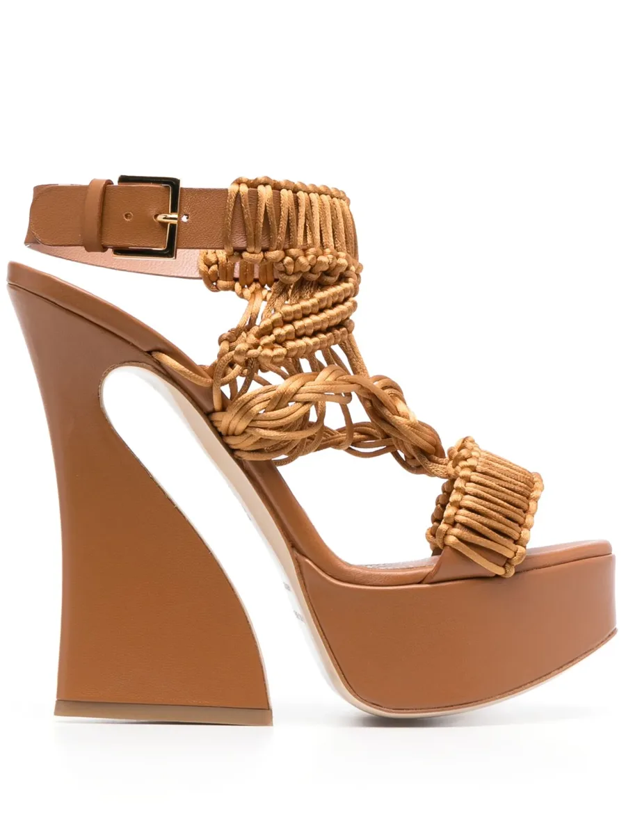 135mm leather platform sandals 2