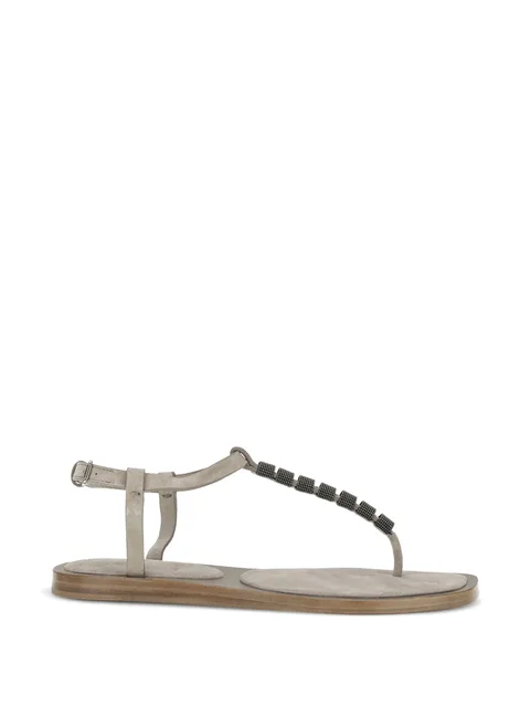 beaded-strap sandals