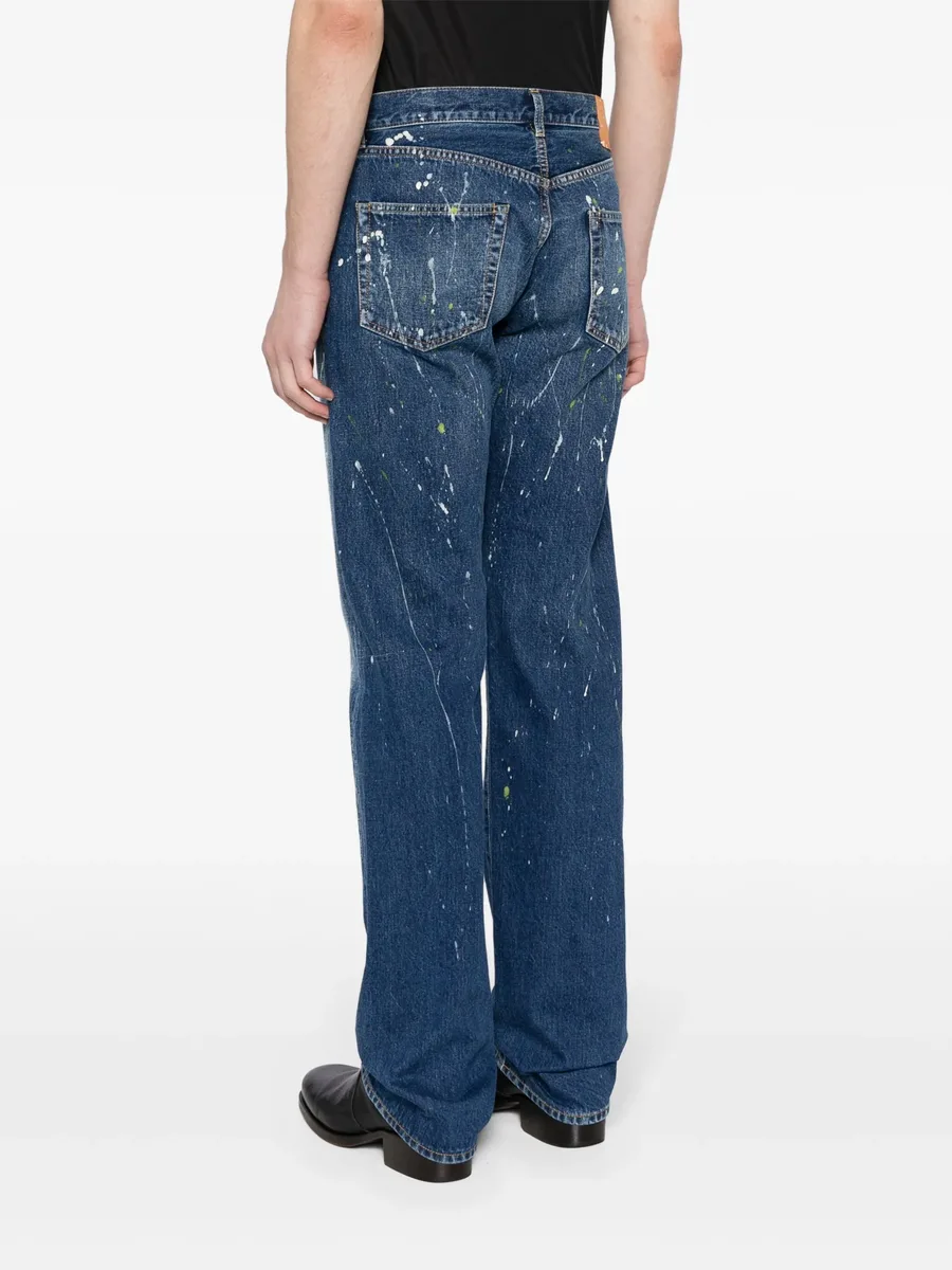 paint-splatter straight-leg jeans 8