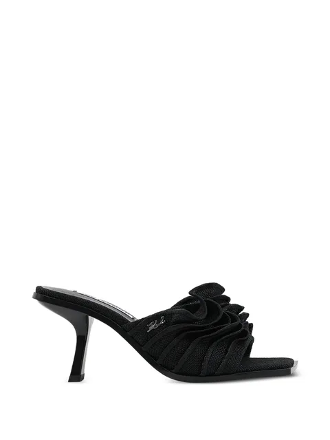 60mm Karmel ruched heeled sandals