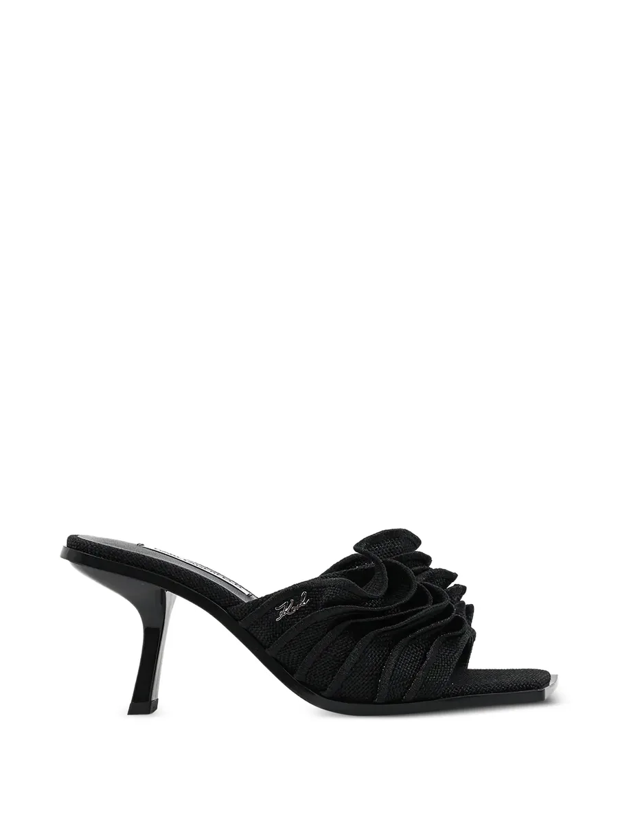 60mm Karmel ruched heeled sandals 2