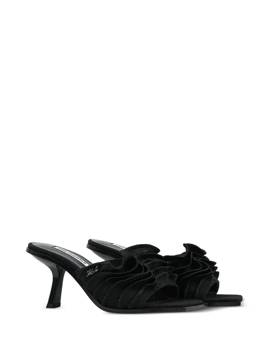 60mm Karmel ruched heeled sandals 4
