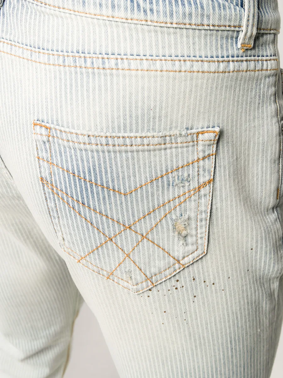 slim-fit stonewashed jeans 9