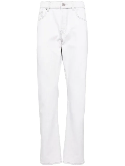 light-wash straight-leg jeans