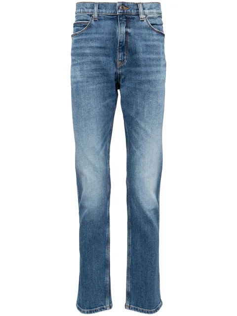 mid-rise slim-fit jeans