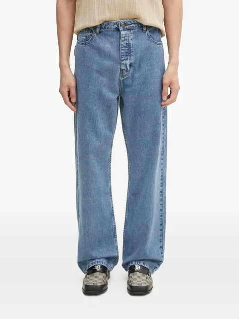 logo-patch jeans