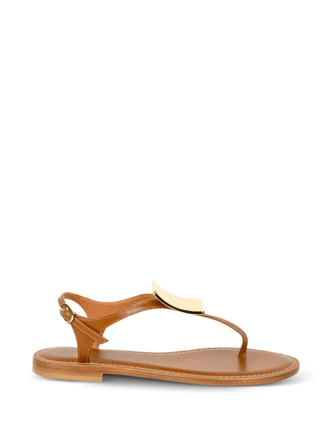plaque-detail flat sandals