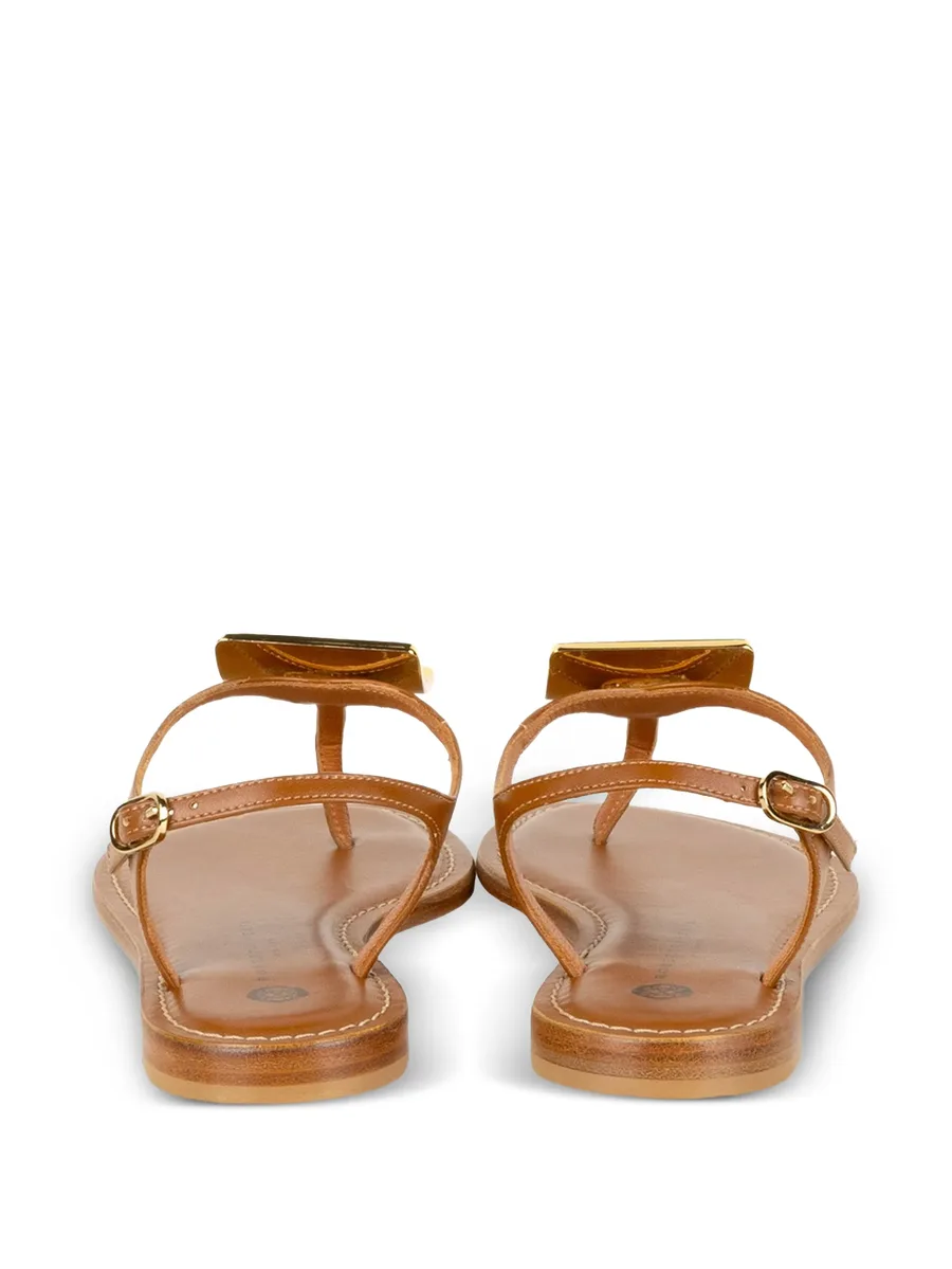 plaque-detail flat sandals 6