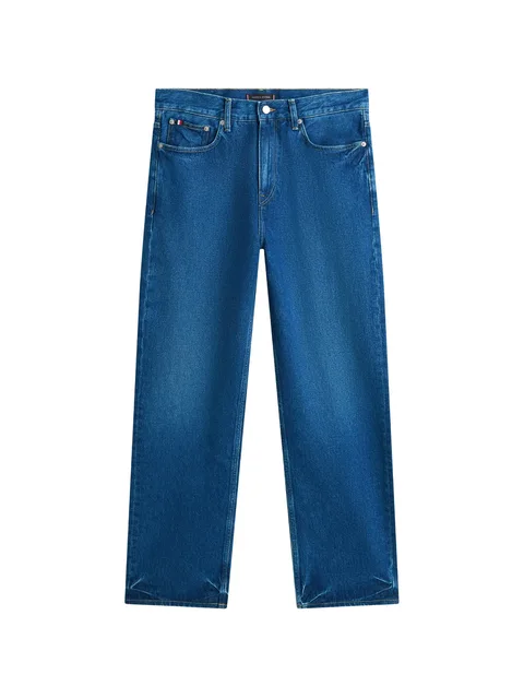 logo-patch straight-leg jeans