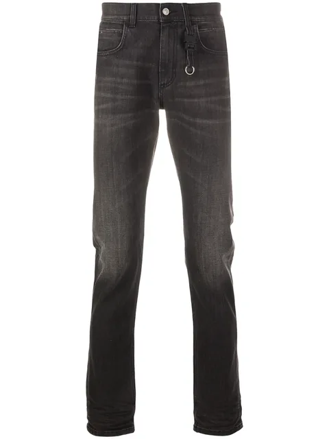 denim straight leg jeans