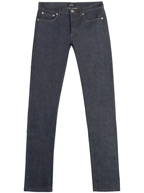 stitch detail slim-fit jeans