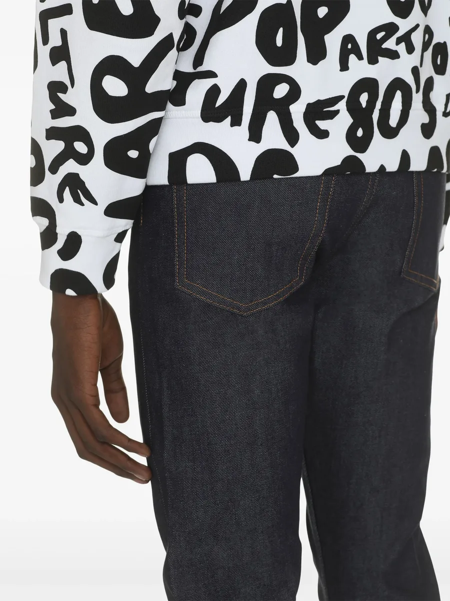 stitch detail slim-fit jeans 7
