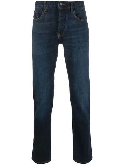 Denton mid-rise straight-leg trousers