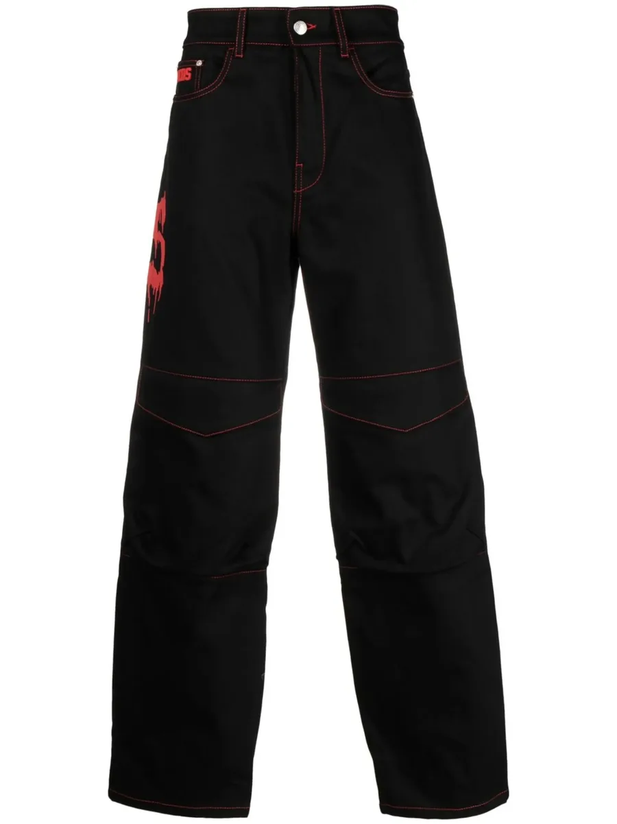 logo-print straight-leg jeans 2