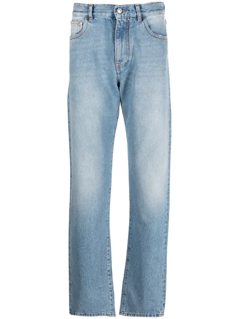 low-rise straight-leg jeans