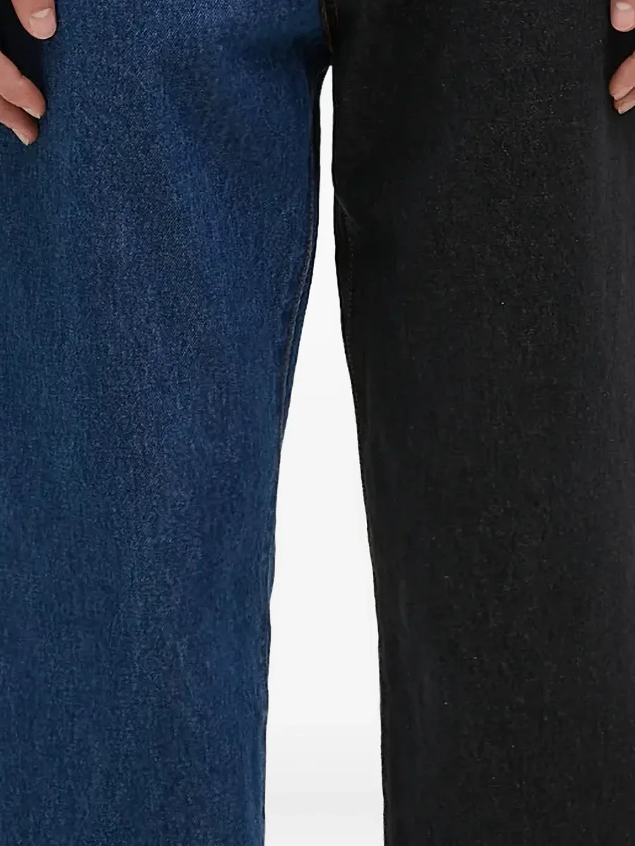 embroidered-logo jeans 9