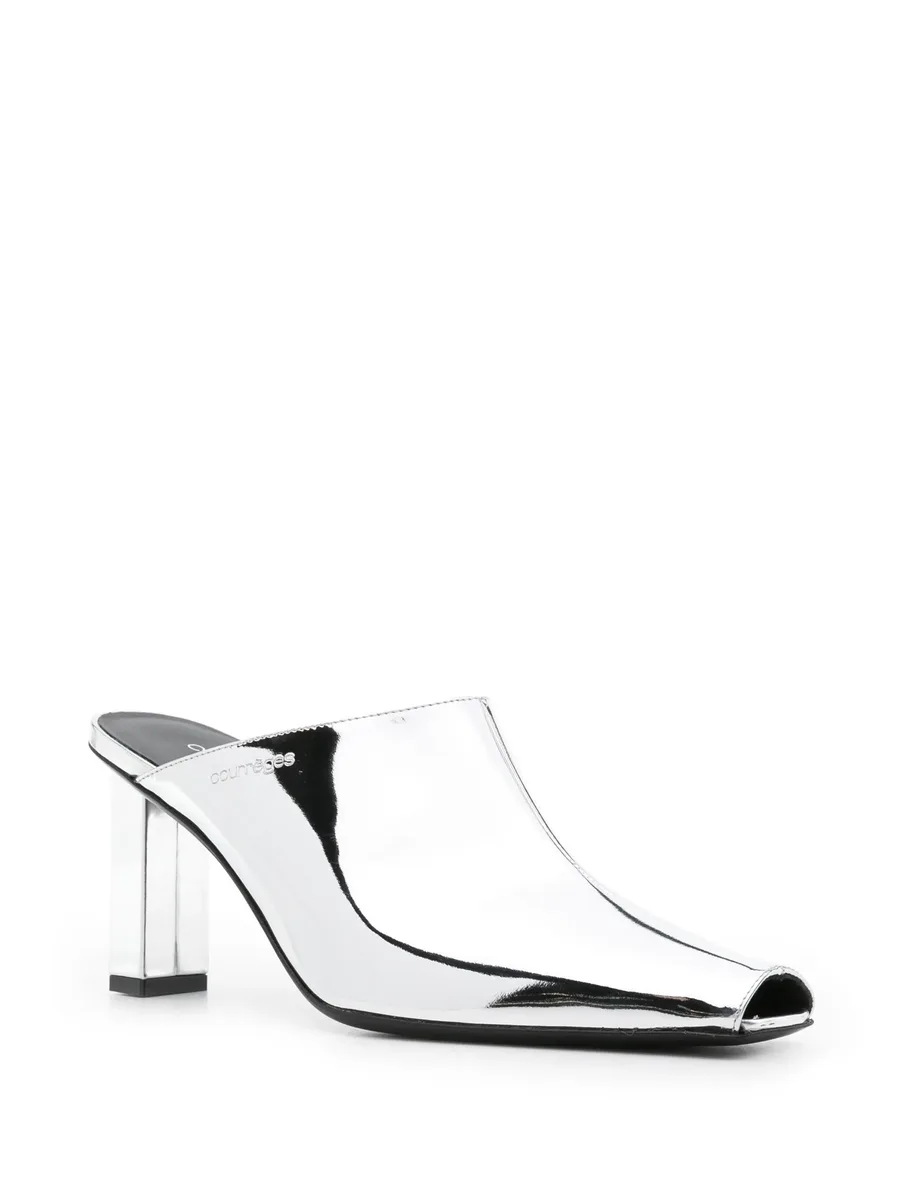 Sleek 70mm mirrored mules 3