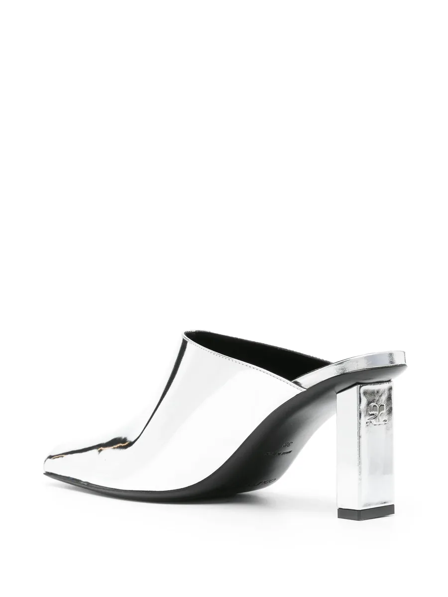Sleek 70mm mirrored mules 6