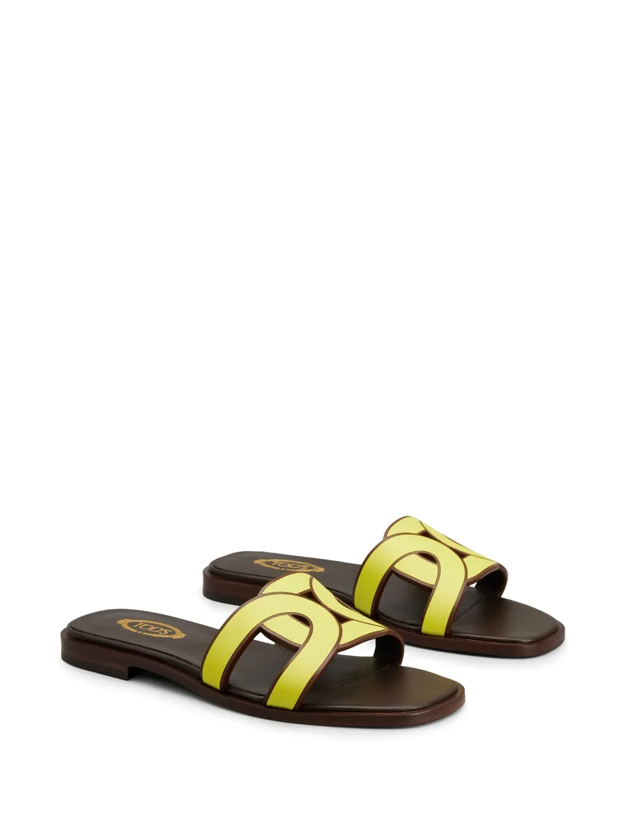 logo-strap leather sandals 3