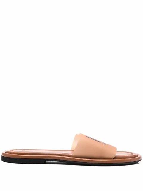 logo-print flat sandals