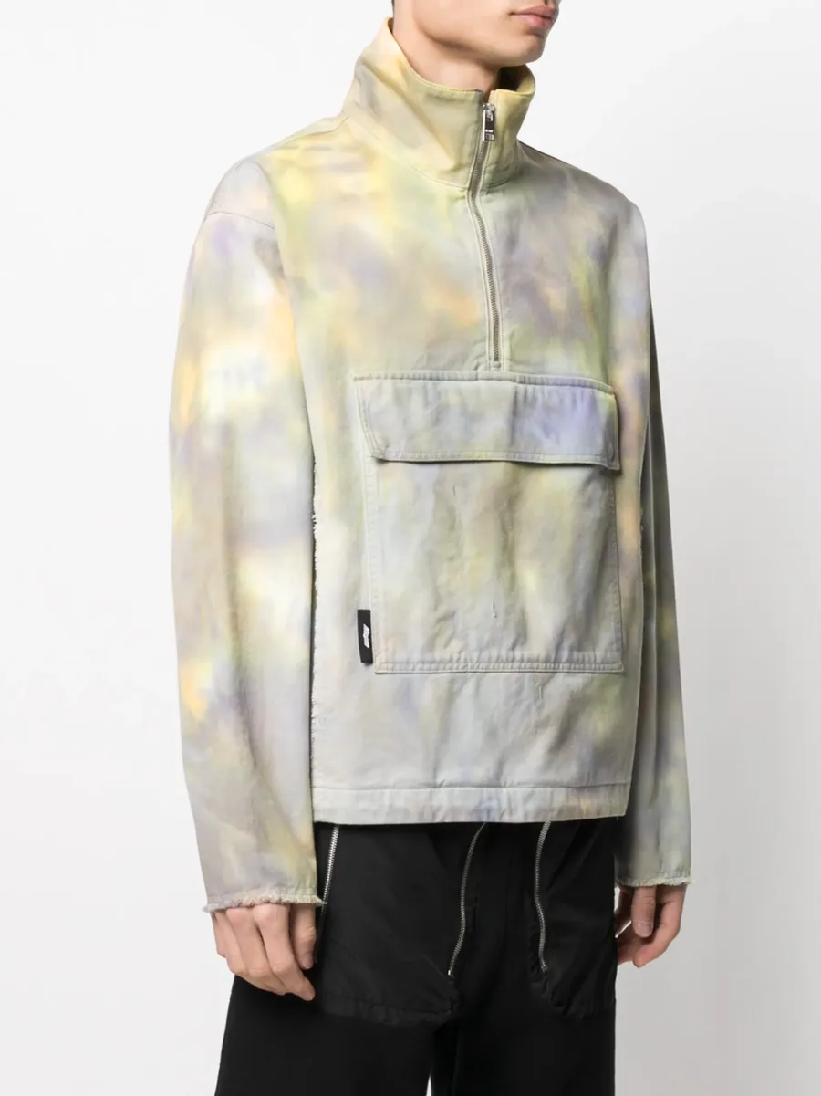 tie-dye pattern half-zip sweatshirt 6