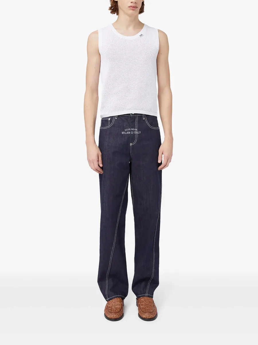 Raw wide-leg jeans 5