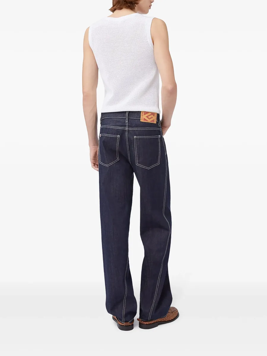 Raw wide-leg jeans 7