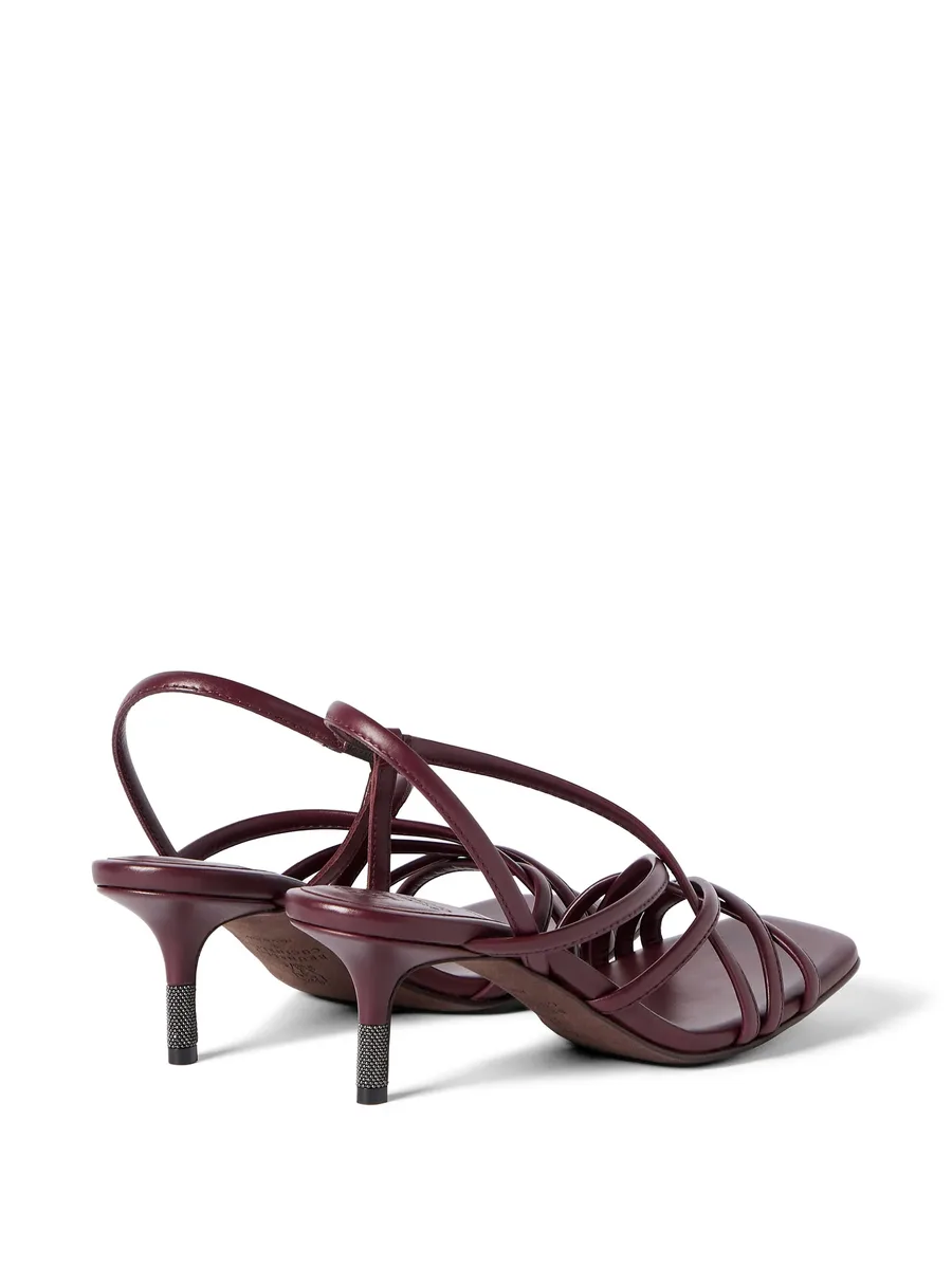 calfskin City heels with precious details sandals 6