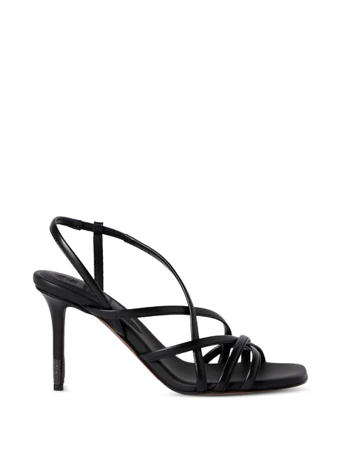 calfskin heels with precious details sandals