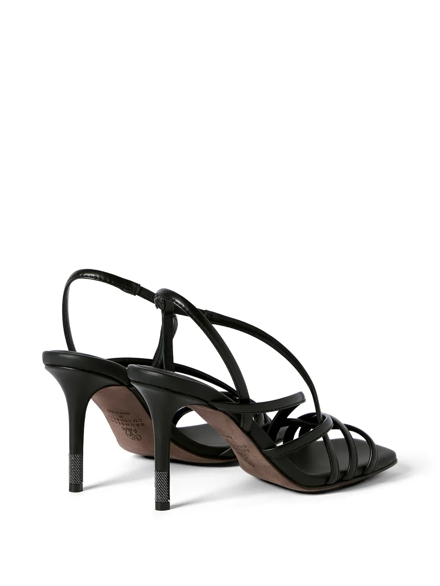 calfskin heels with precious details sandals 6