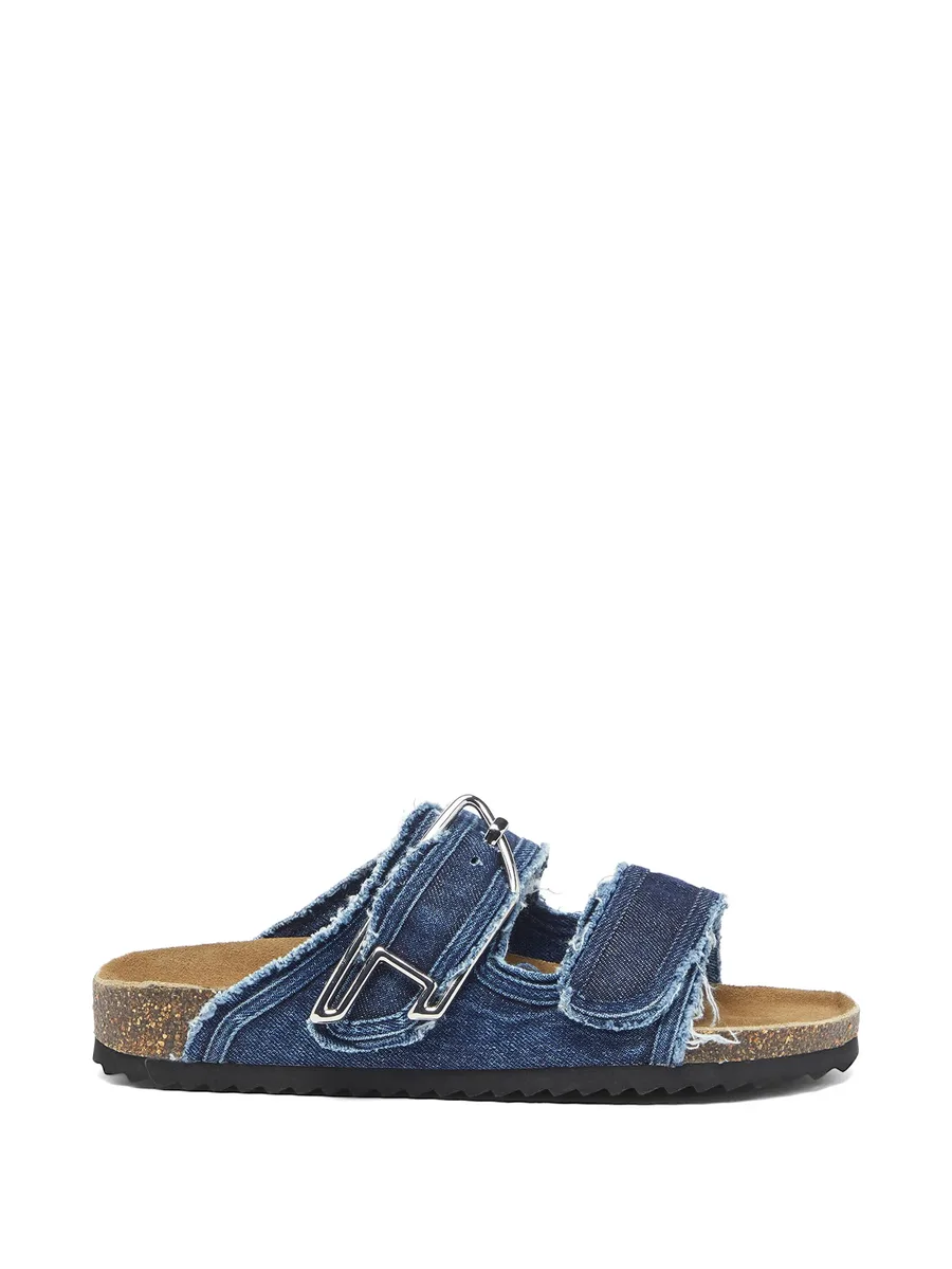 raw-cut D-buckle sandals 1