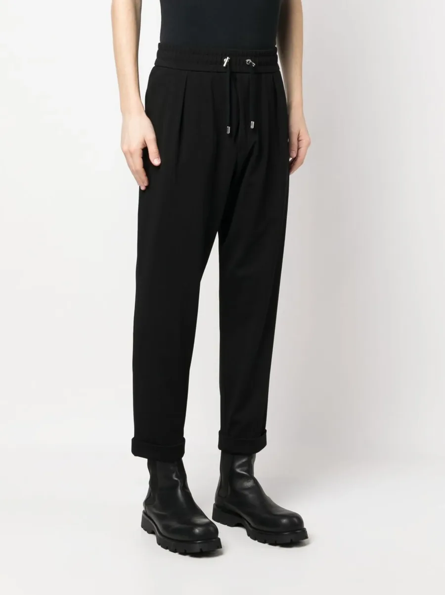 drop-crotch cropped trousers 6