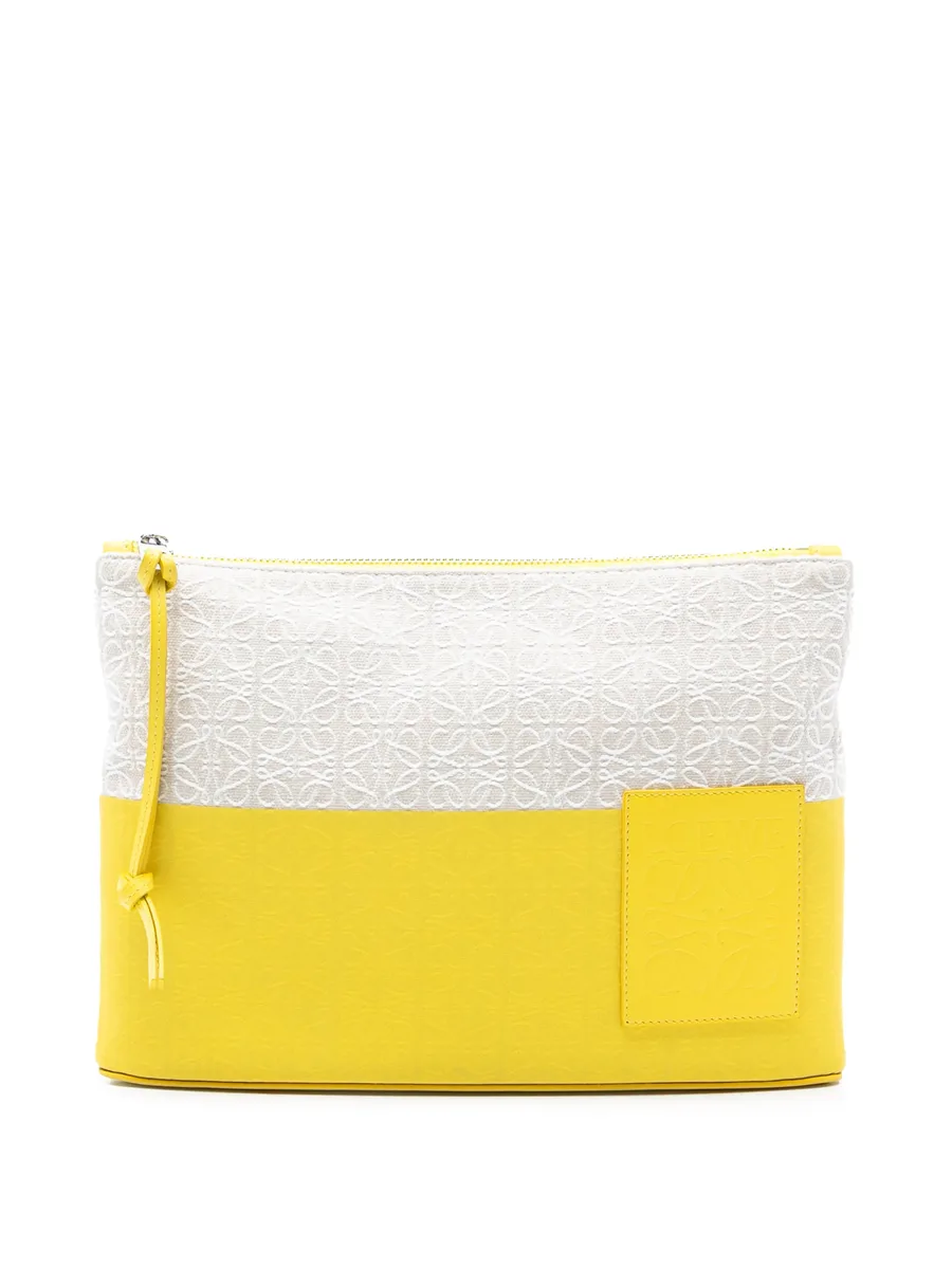 клатч Repeat Anagram Jacquard and Leather Oblong Pouch (2022 год) 2