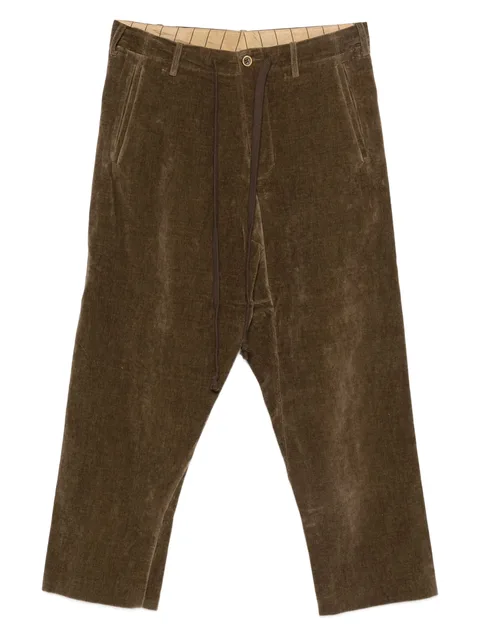 drawstring corduroy trousers