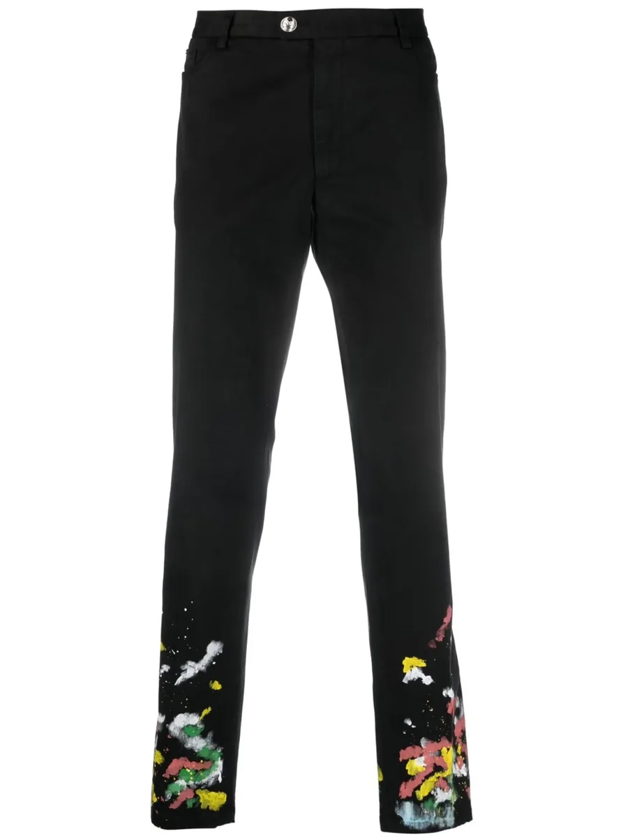 paint-splatter effect chinos 1