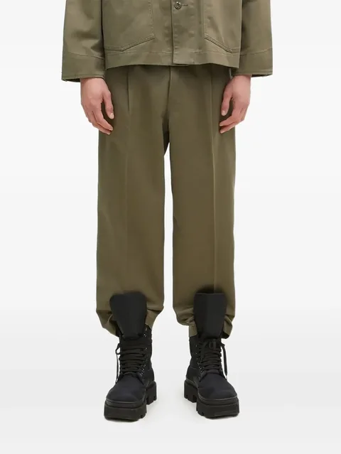 pleated-front trousers