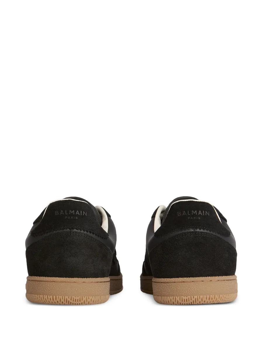 Swan suede and smooth leather trainers 6