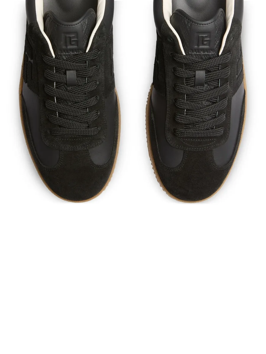 Swan suede and smooth leather trainers 8