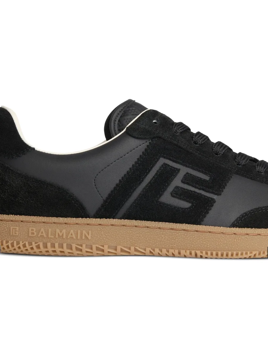 Swan suede and smooth leather trainers 10