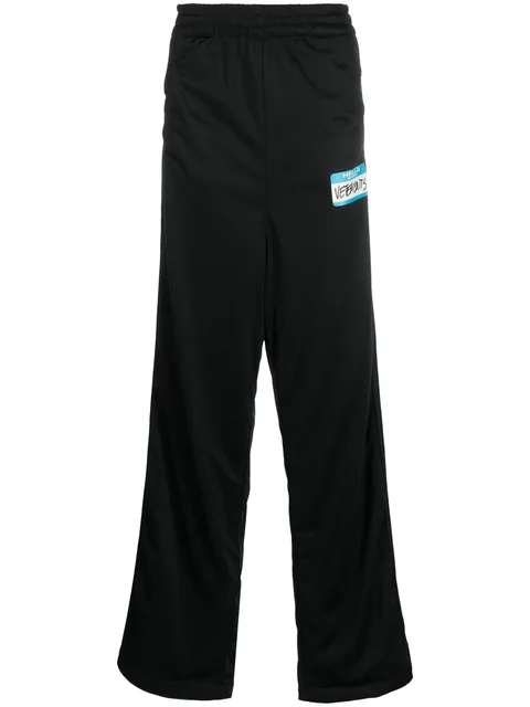 logo-print wide-leg trousers