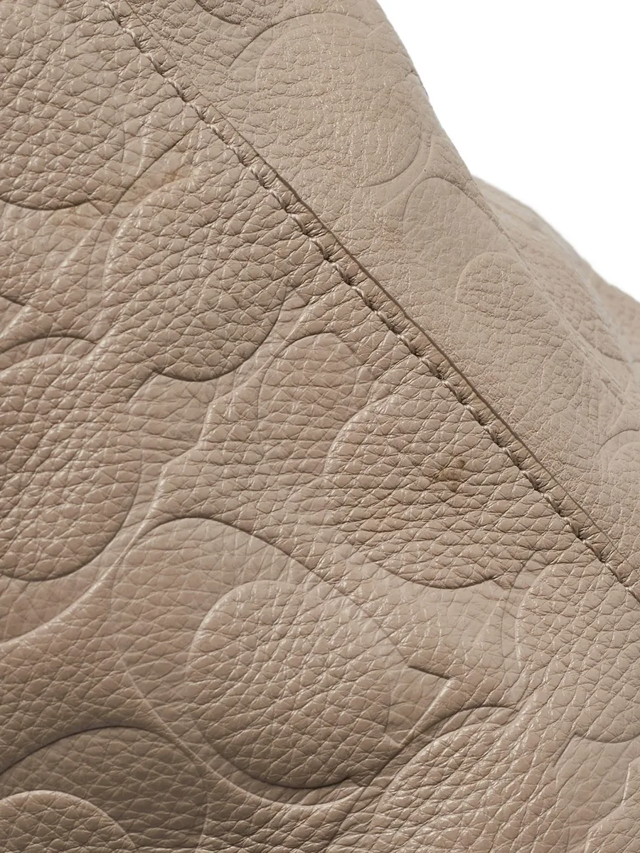embossed leather tote bag 5