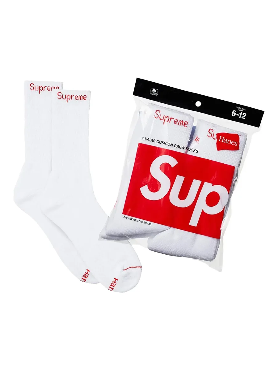 комплект из четырех пар носков Crew из коллаборации с Hanes 4