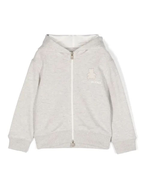 logo-embroidered cashmere hoodie