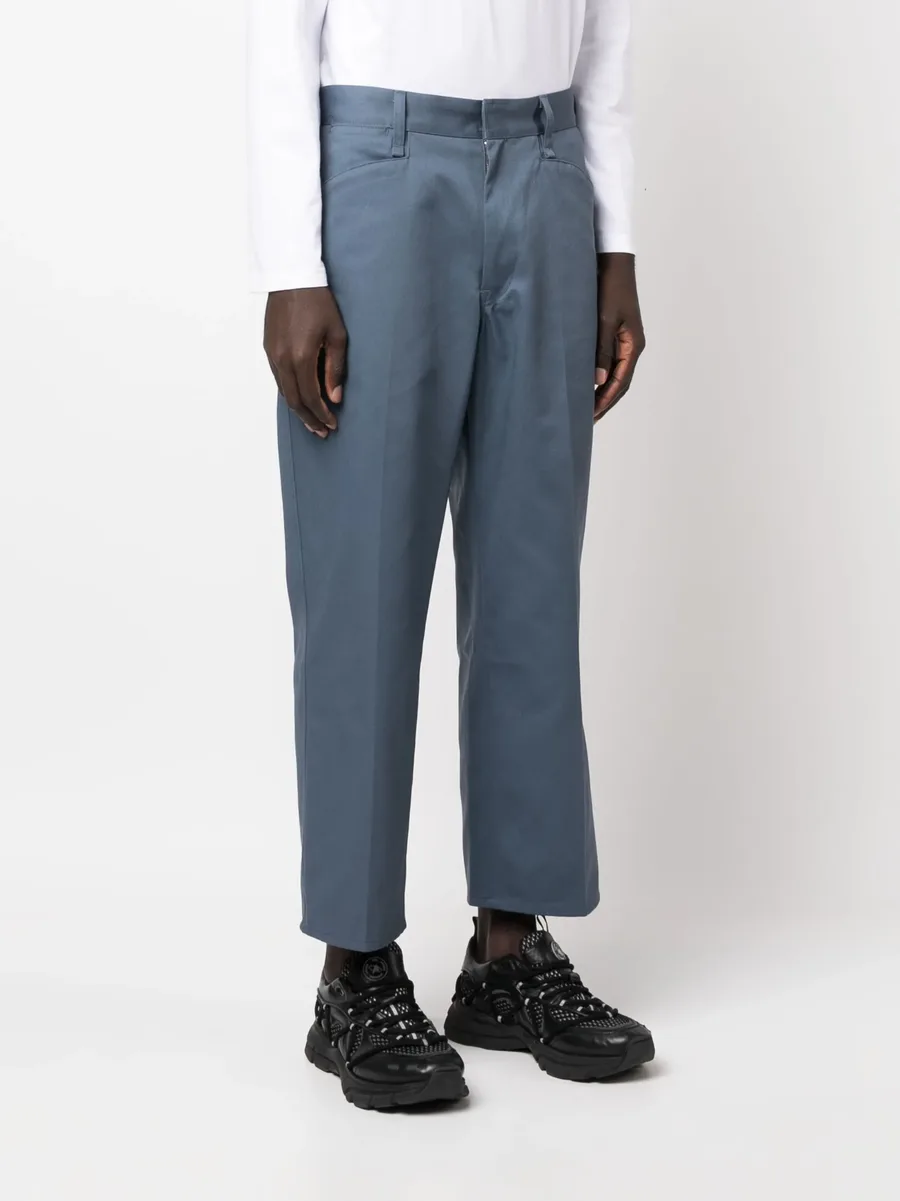 logo-patch wide-leg trousers 6