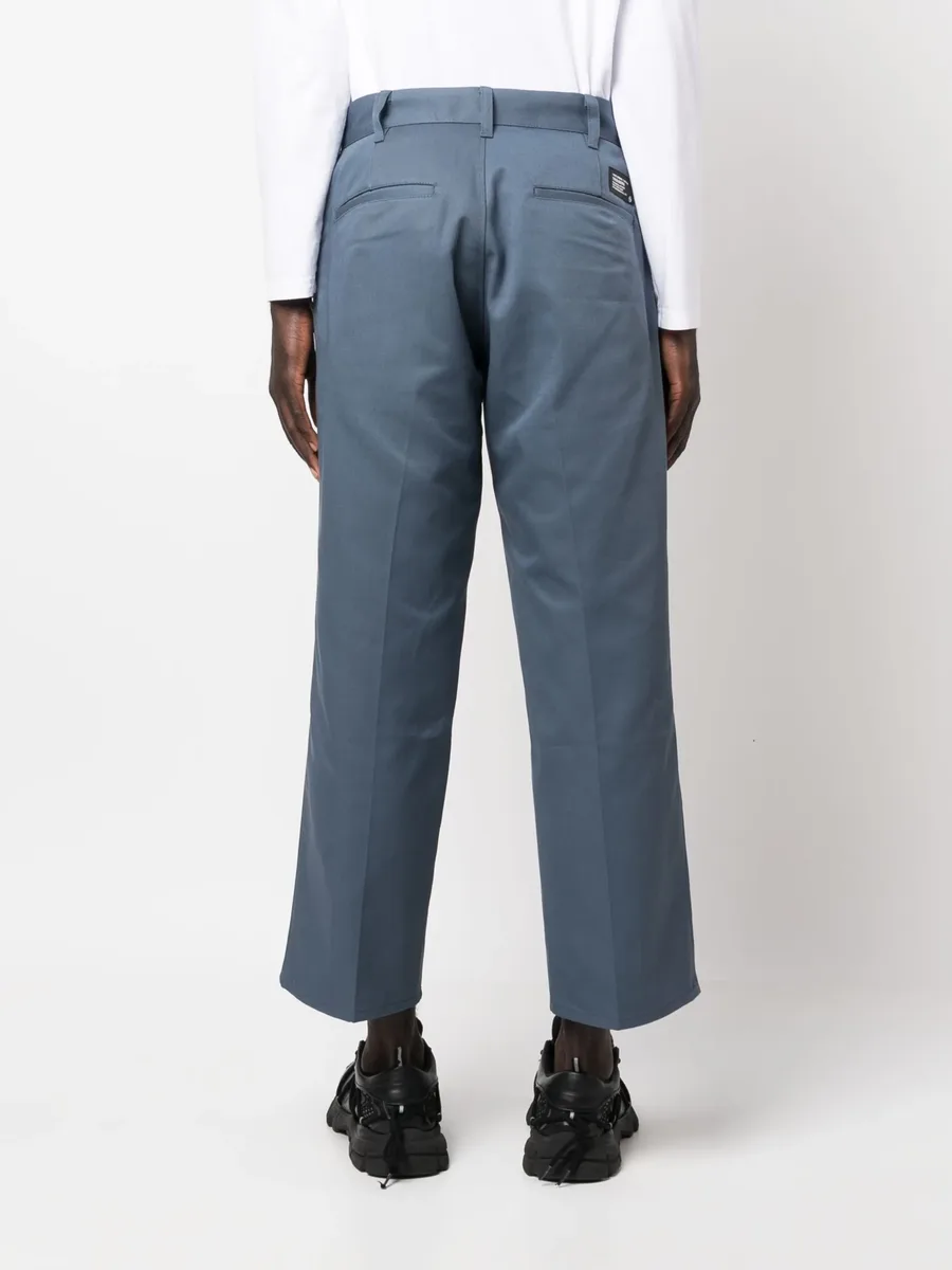 logo-patch wide-leg trousers 8