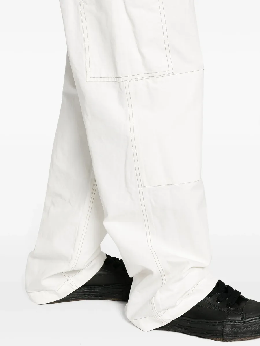 embroidered-logo straight-leg trousers 11
