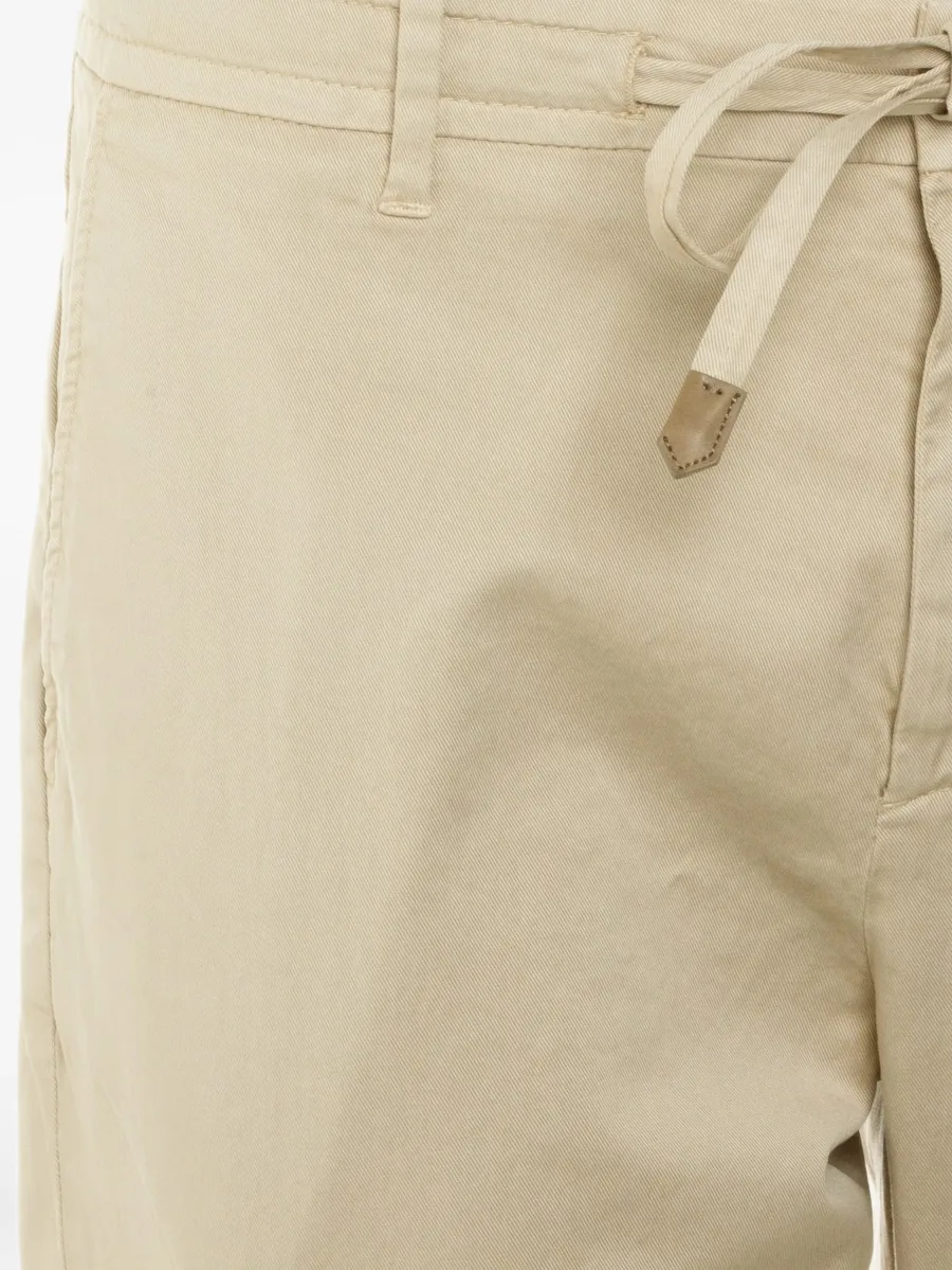 drawstring-waist chino trousers 5